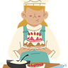 illustrations for cooking cake