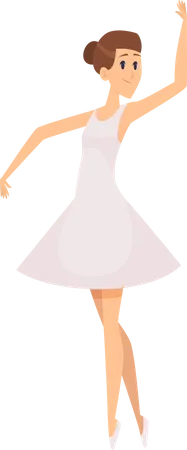 Female ballerina dancing  Illustration