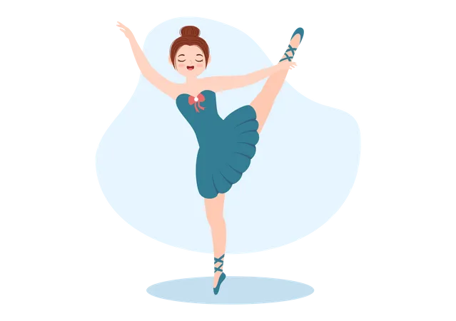 Female Ballet dancer  Illustration