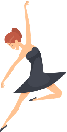 Female ballet dancer Illustration