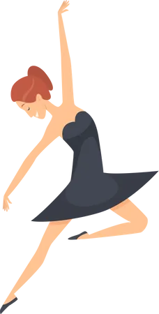 Female ballet dancer Illustration