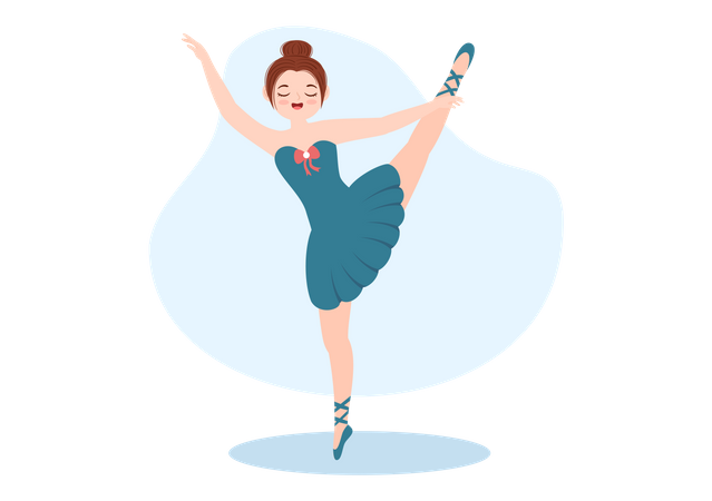 Female Ballet dancer  Illustration