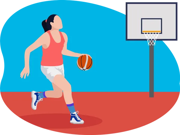 Female basketball player  Illustration