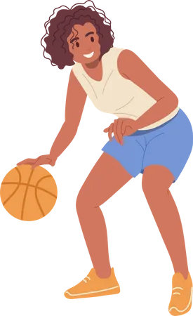 Female basketball player  Illustration