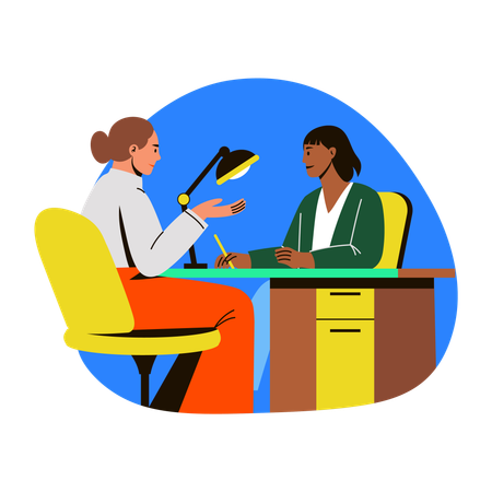 Female beauty consultant  Illustration