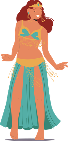 Female Belly Dance  Illustration