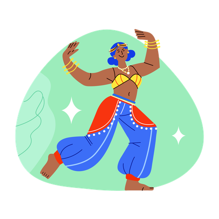 Female Belly Dance  Illustration