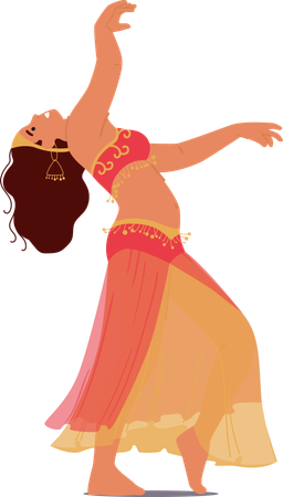 Female Belly Dancer  Illustration