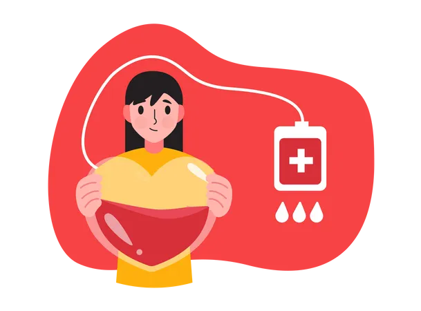 Female blood donor  Illustration