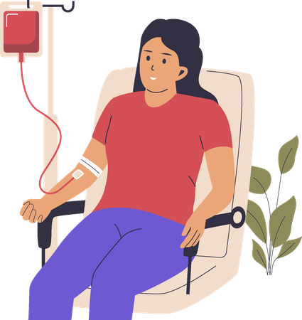 Female Blood donor  Illustration