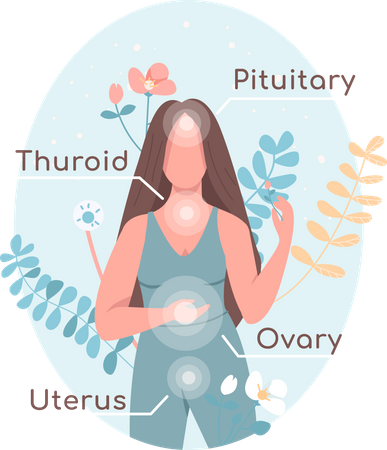 Female body map  イラスト