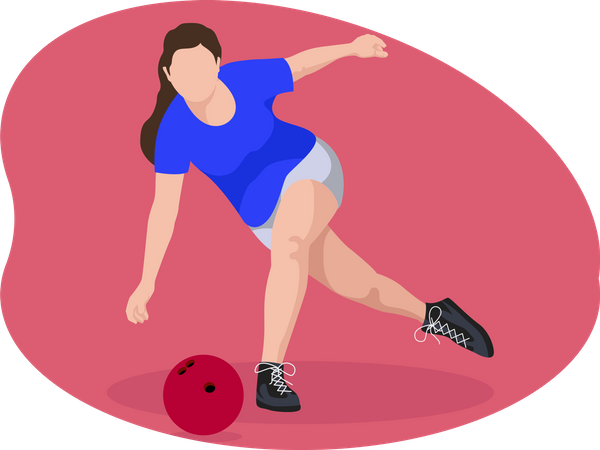 Female bowler  Illustration