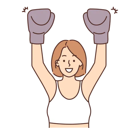 Female boxer Illustration