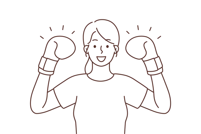 Female boxer Illustration