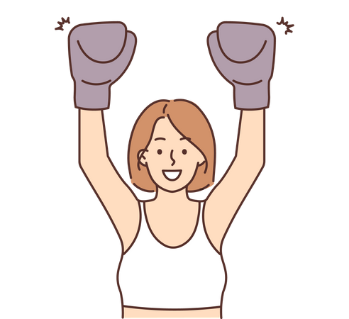 Female boxer  Illustration