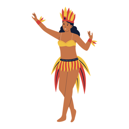 Female Brazilian samba dancers  イラスト