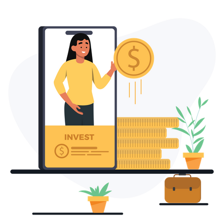 Female business investor  Illustration