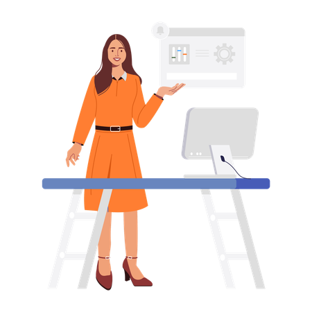 Female business manager  Illustration