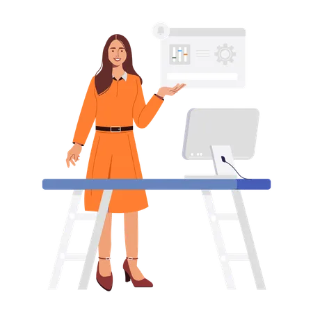 Female business manager  Illustration