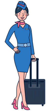 Female cabin crew  Illustration