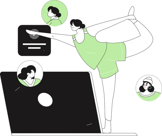 Female candidate filling Job Application  Illustration