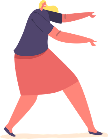 Female Character Gestures With Arms  イラスト