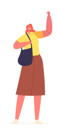 Female character standing Illustration