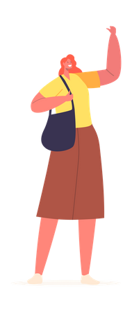 Female character standing  Illustration