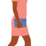 female character walking illustrations