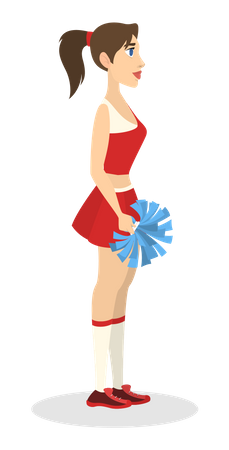 Female Cheerleader  Illustration