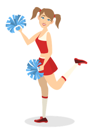Female Cheerleader Illustration
