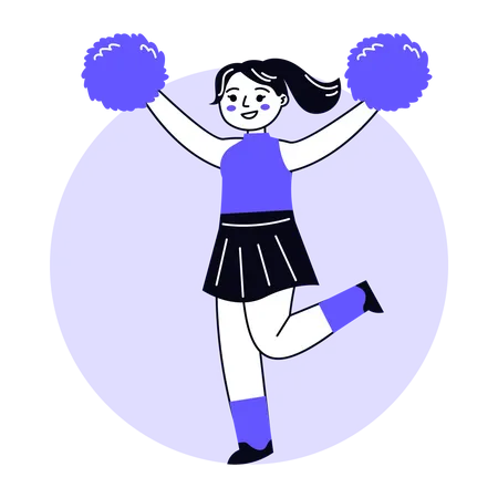 Female Cheerleader Illustration