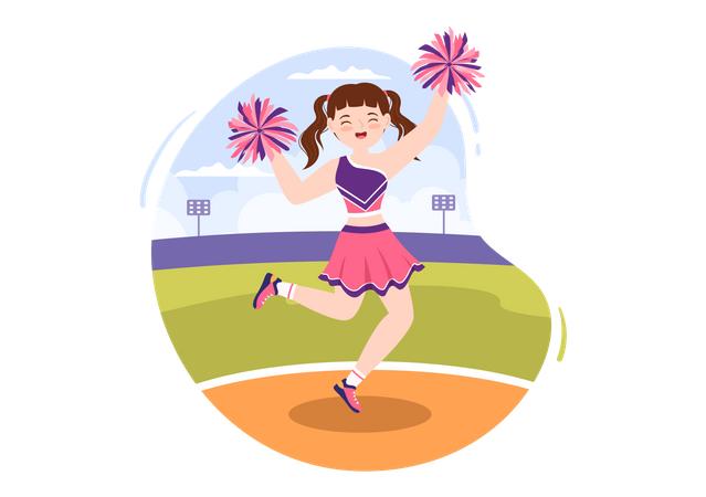 Female cheerleader Illustration