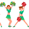 illustrations for female cheerleader