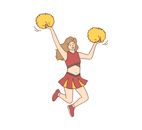 Female cheerleader dancing  Illustration