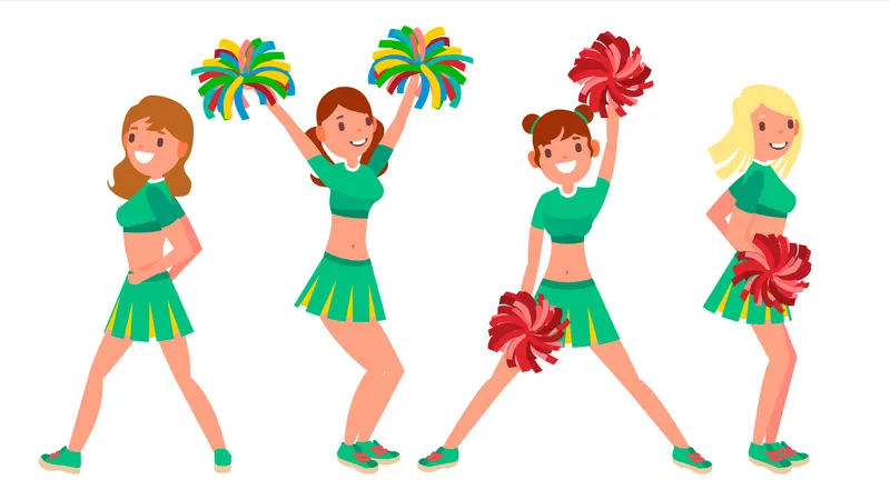 Female Cheerleader  Illustration