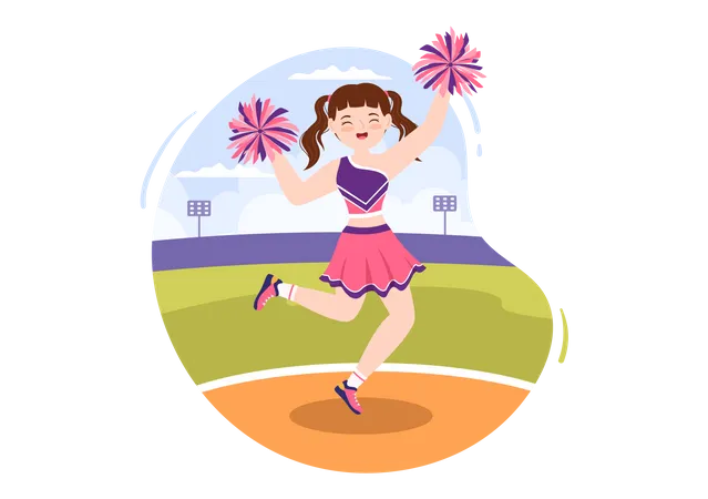 Female cheerleader  Illustration