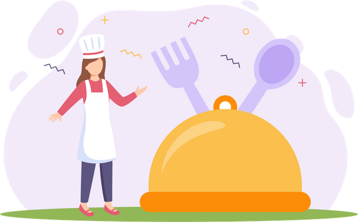 Female chef  Illustration