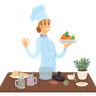 illustration for making chinese food