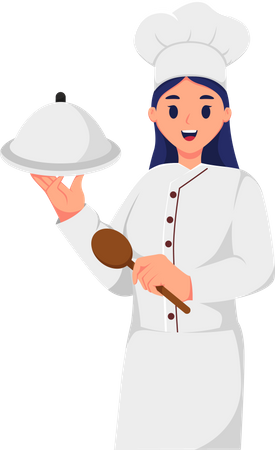 Female Chef  Illustration