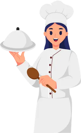 Female Chef  Illustration