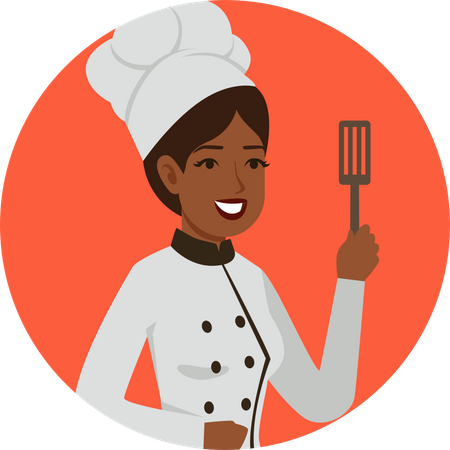 Female chef  Illustration