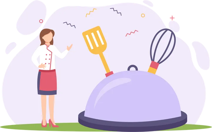 Female chef  Illustration