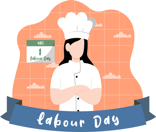 Female chef  Illustration