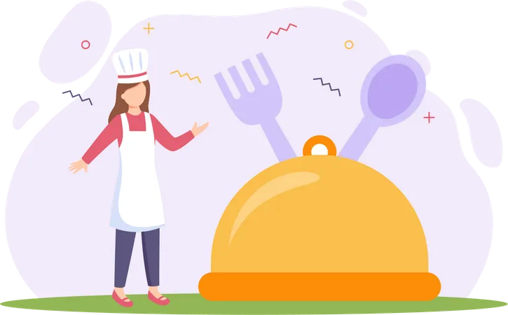 Female chef  Illustration