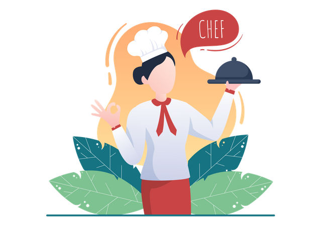 Female chef  Illustration