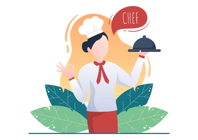 Female chef  Illustration