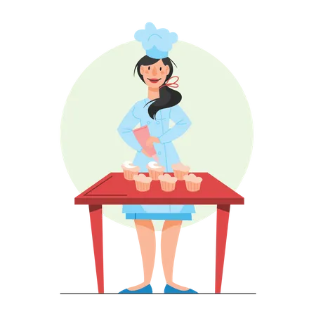 Female chef  Illustration