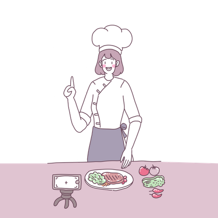 Female chef  Illustration