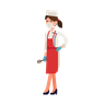 woman chef illustration svg
